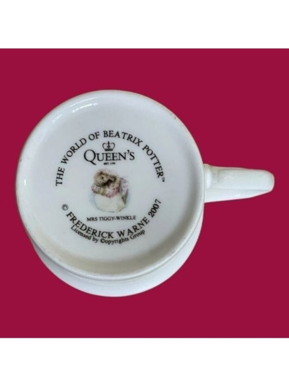 Queens china the world of beatrix pinggy rabbit & mrs.tiggy winkle mugs set of 2 - Picture 11 of 11